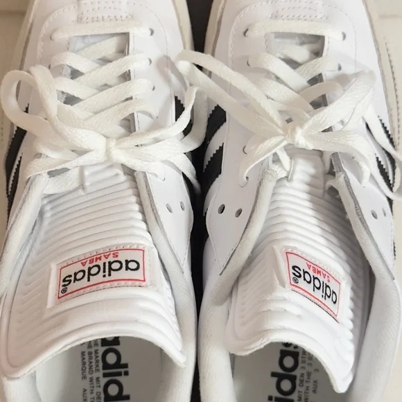 Adidas Samba Classic White Black Brown Sneakers - Picture 2 of 6